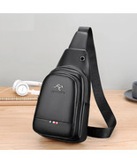 Men&#39;s Chest Pack Crossbody Bag Luxury Design Durable PU Leather Handbag ... - $361.56 MXN