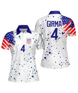 Naomi Girma #4 USWNT Soccer FIFA Women&#39;s World Cup 2023 Polo Shirt - $64.26 CAD+
