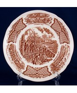 Meakin Fair Winds Brown 7&quot; Bread Plate USS Constitution Chinese Export S... - £3.52 GBP