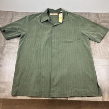 Tommy Bahama Shirt Mens Medium Green Short Sleeve Button Up NWT $110 msrp - £22.24 GBP