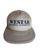 Vintage Westar Building Materials 1980s Trucker Hat Cap Gray Snapback 80s VTG - £7.72 GBP