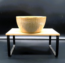 VTG Zanesville Stoneware Pottery #4406 Hand Thrown Bowl Planter Ribbed - $467.16 MXN