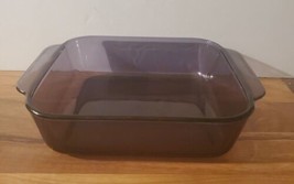 Vintage Pyrex Amethyst Purple 222 Square Casserole Baking Dish 2 Qt 8” X 8” USA - £30.02 GBP