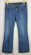 Seven7 Womens Jeans Size 30 Blue Flare Medium Wash Embroidered Pockets Pants - £11.94 GBP