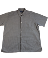 Ralph Lauren Greggor Shirt Men’s Large Brown Check Short Sleeve Button Down - £9.45 GBP