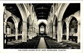 RPPC Parish Church St Mary Magdalene Taunton England  United Kingdom Postcard C4 - £2.29 GBP