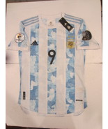Sergio Kun Aguero Argentina Copa America Match Slim Home Soccer Jersey 2... - £80.12 GBP