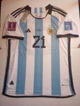 Paulo Dybala Argentina 2022 World Cup Final Match Home Soccer Jersey 2022-2023 - £87.00 GBP