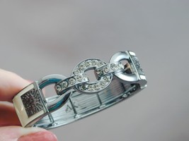 Vintage Anne Klein Enamel Rhinestone Bangle Bracelet Lions - £23.58 GBP