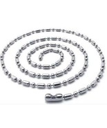 4 STAINLESS STEEL 24&quot; DELUXE BALL CHAIN NECKLACE jewelry #560 mens women... - $9.05 CAD