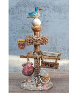 Beach Coastal Pelican Bird On Getty Post Seashells Boat Nautical Sign Fi... - $474.37 MXN