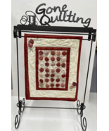 3 HANDMADE SMALL QUILTS DISPLAY ON HANGER &quot;GONE QUILTING&quot; - $113.32 CAD