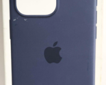 Apple - iPhone 15 Pro Max Silicone Case with MagSafe - Storm Blue OPEN BOX - $23.21