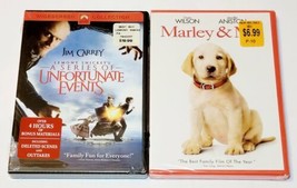 Lemony Snickets A Series Of Unfortunate Events &amp; Marley &amp; Me DVD NEW  - £5.32 GBP