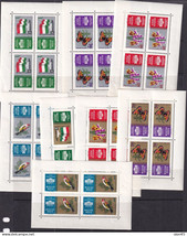 Hungary 1961 8 MiniSheets of 4 Perf Silver &amp; gold background MNH 16036 - £23.74 GBP