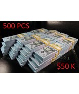 50K PROP MOVIE MONEY PROP MONEY Real Looking New Style Copy $100s FULL P... - $38.50