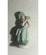 Occupied Japan LADY WITH TAMBOURINE porcelain/china figurine 009 - €17,19 EUR