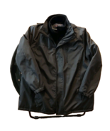 Roundtree &amp; Yorke Water Resistant Black Zip Front Coat Jacket Xl - $44.38 CAD
