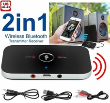 Bluetooth V4 Transmitter &amp; Receiver Wireless A2Dp Audio 3.5Mm Aux Adapter Hub A6 - £15.81 GBP