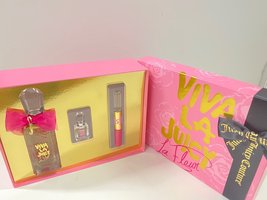 Juicy Couture Viva La Juicy 3PCS In Gift Set For Women - New In Golden Box - £51.95 GBP