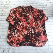 A.n.a. A New Approach Womens Blouse 1X Black Pink Floral Long Sleeve Top Shirt - £15.45 GBP