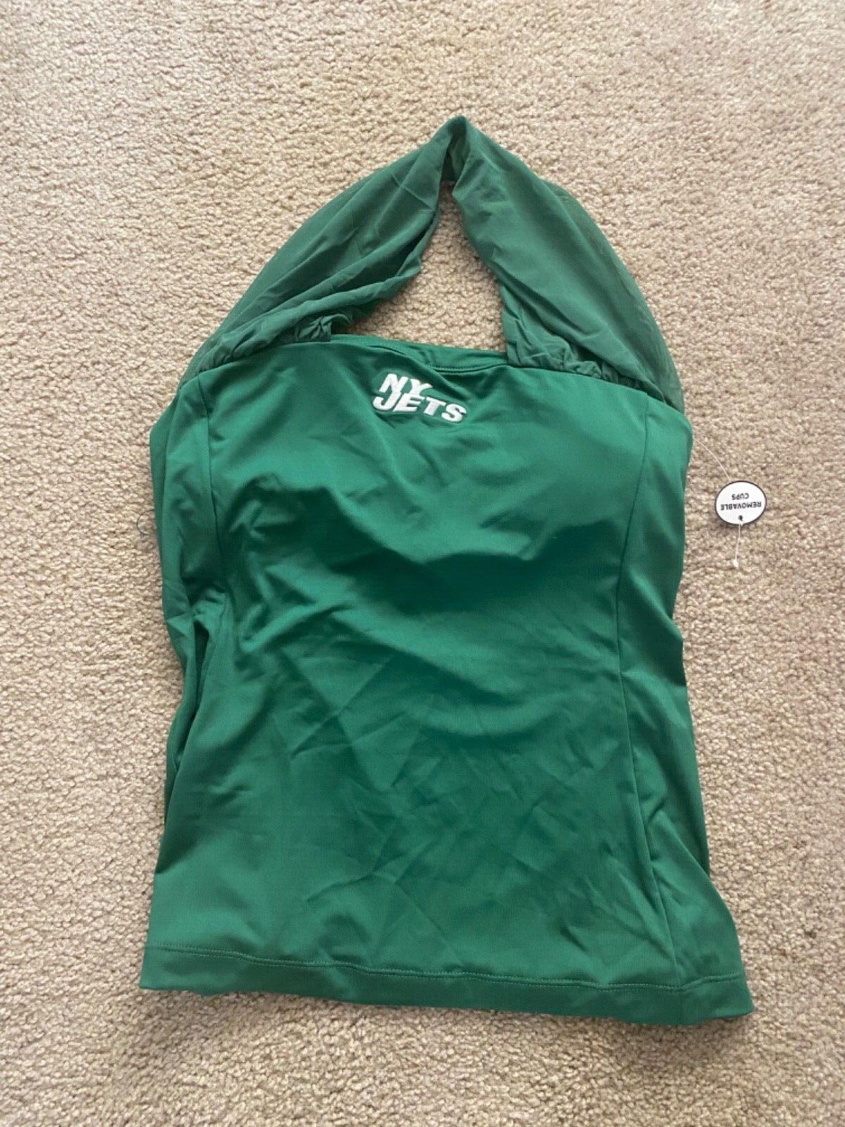 Primary image for New York Jets All Sport Couture NFL Halter Top Women's Medium NEW 3.464