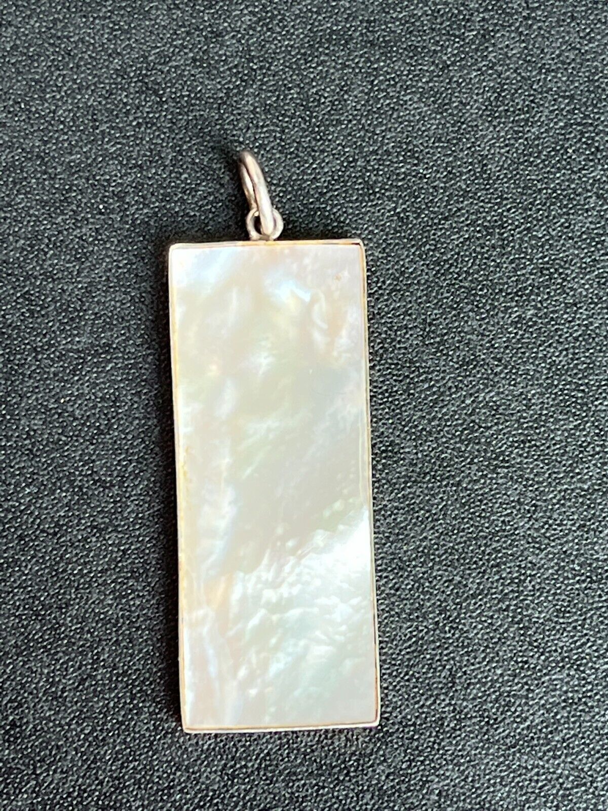 Primary image for Estate Double Sided Thin Mother of Pearl Rectangle in Nonmagnetic Silver Frame 