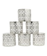  Silver Napkin Rings Wedding Table Decor Laser Cut Napkin Ring Table Dec... - $23.20 CAD