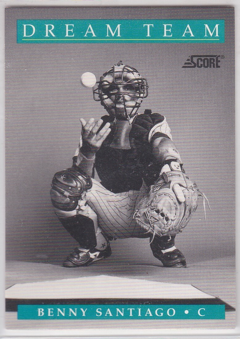 M) 1991 Score Baseball Trading Card - Benny Santiago #893 - Dream Team - $1.97