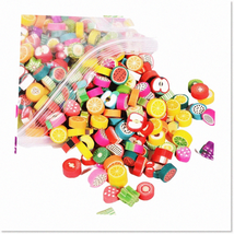 50Pcs Colorful Fruits Polymer Clay Spacer Beads - DIY Jewelry Making Supplies fo - £21.56 GBP