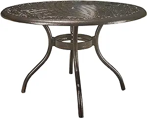 Christopher Knight Home Phoenix Cast Aluminum Round Table, Hammered Bron... - $544.99