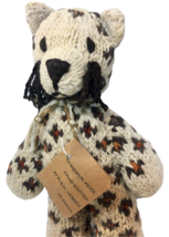 RARE Kenya HomeSpun Wool Leopard Plush Jaguar Cheetah Africa Plush Cat HTF 10&quot; - £98.29 GBP