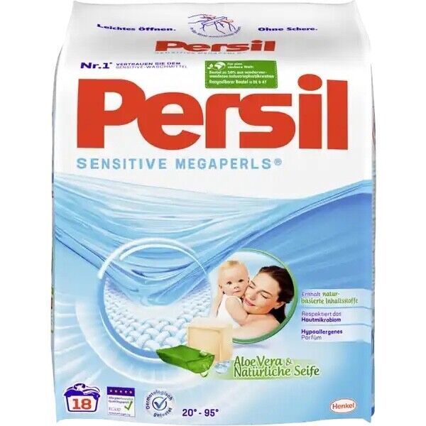 Henkel Persil Sensitive Megaperls laundry detergent -18 loads -FREE SHIPPING