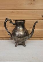Antique Vintage F.B. Rogers Silver Co. Teapot Silver On Copper - €43,35 EUR