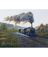 36&quot; X 44&quot; Panel Essex No. 97 Train Engine Multicolor Cotton Fabric D374.93 - $262.92 MXN