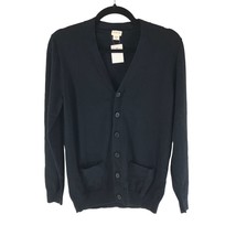 J. Crew Factory Crewcuts Boys Cotton Cardigan Sweater Button Front Black L - £18.92 GBP