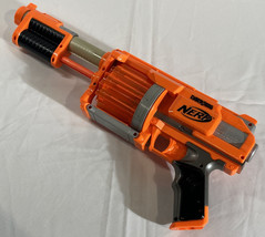Fury Fire Pump Action Revolver Nerf Gun Orange Team Dart Tag - 10 Dart Barrel - £6.89 GBP