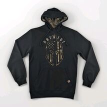 JEDCO Patriot Camouflage Men’s Fleece Hooded Pullover Hoodie Medium Blac... - $29.99