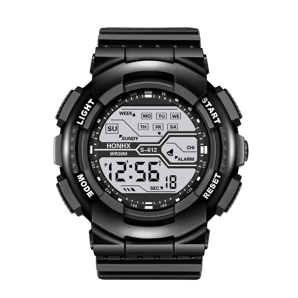  watch waterproof sport man watch 50mm big dial led digital watches multifunction clock thumb200