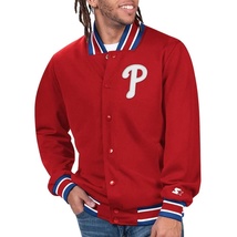 Philadelphia Phillies Varsity Jacket Red Wool with Blue &amp; White Striped ... - $140.00+