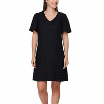 Nicole Miller Ladies&#39; Size Small Linen Blend Dress, Black, Customer Return - £17.57 GBP