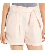 Womens Dress Shorts Elle Pink Satiny Belted Pleated $44 NEW-size 8 - £14.86 GBP