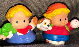 Lot Of 2 Blinde Boys Little People Fisher Price Frog &amp; Dog &amp; BaseBall HTF - $16.20