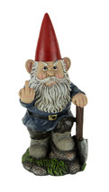 Naughty Garden Gnome with Axe Flipping Bird Statue - $36.62