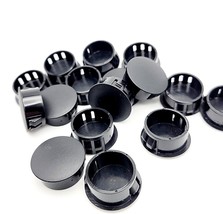 7/8&#39; Panel Hole Locking Plugs Black Nylon Matte Finish Snap in Covers 1&quot; Top - £9.00 GBP+