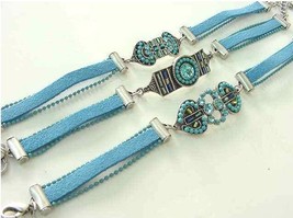 Turquoise Bracelets Lot Of 3 Assorted  Free Shipping Fashion Jewelery blue - £11.83 GBP