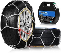 Set of 2 Snow Chains for Car SUV Pickup Trucks Car Adjustable Snow Tire ... - £30.28 GBP