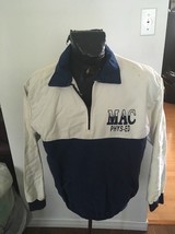 MENS Large COTTON ZIP NECK PULL OVER W/ FRONT POUCH POCKET MAC PHYS-ED M... - $8.12