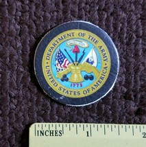 Department of the Army USA Mini 100% Leather Sticky Back Biker Military Patch - £2.77 GBP