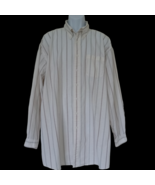 VTG 90s KingSize Mens Big &amp; Tall Striped Dress Shirt Long Sleeve 58&quot; Chest - $20.59